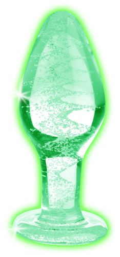 GLOW L Phosphorescent Glass Plug 9.5 x 4cm
