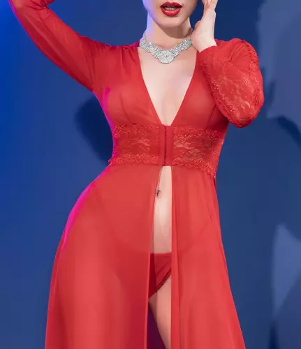 Offenes Kleid Nuria - Rot – 3/5