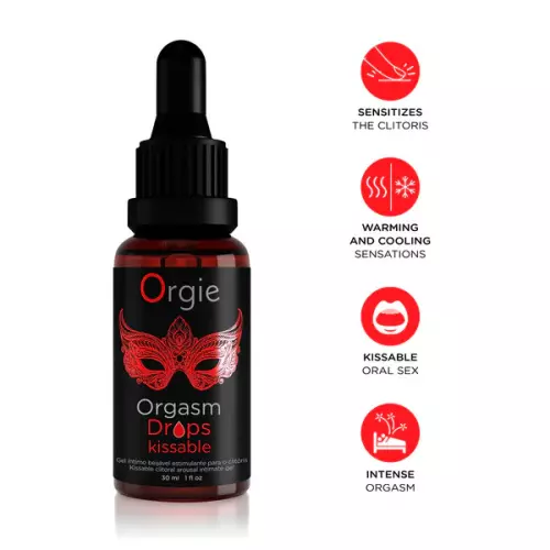 Stimulierendes küssbares Gel für Klitoris Drops Kiss 30ml – 3/4
