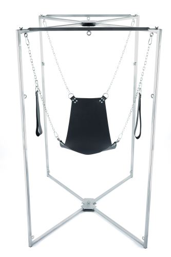 Sling Kit Leather Triangle Black Frame Grey