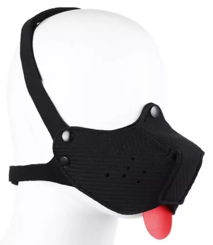 Schnauze Zunge Neopren Puppy Schwarz – 1/2
