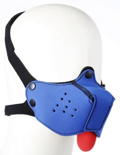 PUPPY Neoprene Muzzle Tongue Blue