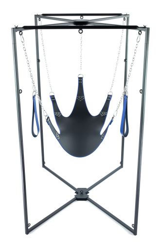 Sling Kit Leather 5-Point Black-Blue Frame Black