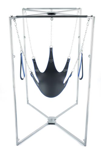 Sling Kit Leather 5-Point Black-Blue Frame Grey