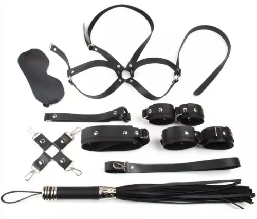 BDSM Bondage Set Obedience 10-teilig Schwarz – 1/2