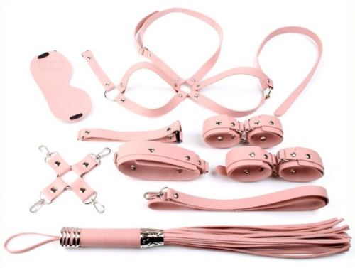 BDSM Bondage Kit Obedience 10 Pieces Pink