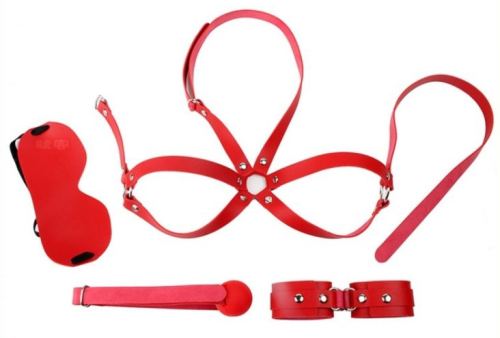 BDSM Initiation Kit OBEDIENCE 4 Pieces Red