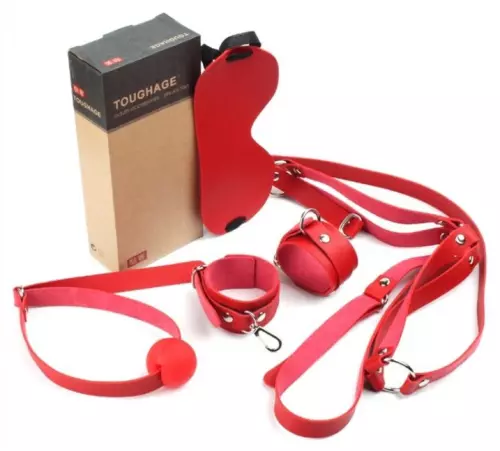BDSM Einsteigerset OBEDIENCE 4 Teile Rot – 2/2