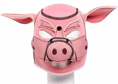 Schweinekopf Maske Pig Hood Rosa – 2/5