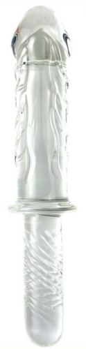 Glass Handle Dildo Ice King 16.5 x 5.2cm