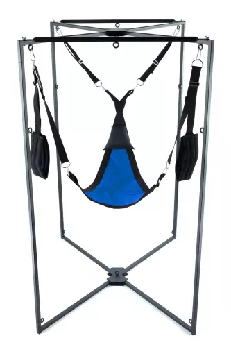 Sling-Set Stoff Dreieck Blau-Schwarz Gestell Schwarz – 2/2