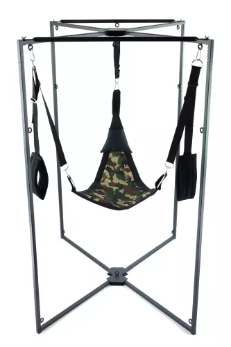 Sling-Set Stoff Dreieck Camouflage Gestell Schwarz – 1/2