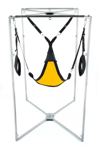 Sling-Set Stoff Dreieck Gelb-Schwarz Gestell Grau – 2/2