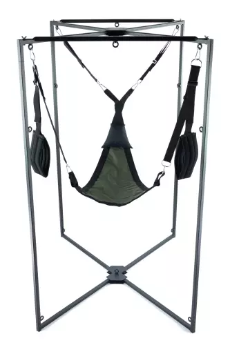 Sling-Set Stoff Dreieck Khaki-Schwarz Gestell Schwarz – 2/2