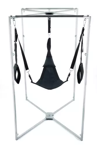 Sling-Set Stoff Dreieck Schwarz Gestell Grau – 1/2