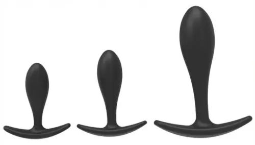 Set aus 3 Mini Butt Plugs Training Curve Schwarz – 2/2