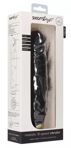 Realistic Vibrating Dildo 20 x 5cm Black – 2/6