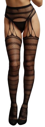 Suspender Effect Tights Olivia - Black