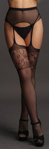 Suspender Effect Tights Noria - Black