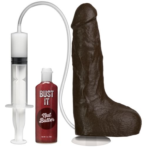 Bust It Ejaculating Dildo 15 x 5.5cm Black