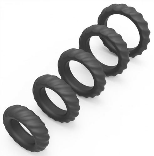 5 Pack Enhance Rings Silicone Cockrings