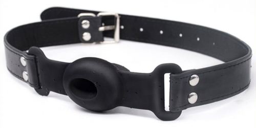 Drool Hole Gag Black