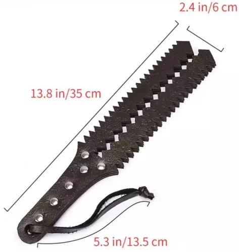 Paddle Kunstleder 6 Riemen Sawtooth 35cm – 5/5