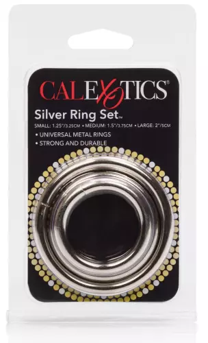 3er-Set Metall-Penisringe Silver Ring 32 bis 50 mm – 2/6