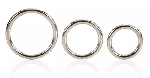 3er-Set Metall-Penisringe Silver Ring 32 bis 50 mm – 3/6