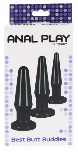 Set von 3 schwarzen Butt Plugs Best Butt – 2/2