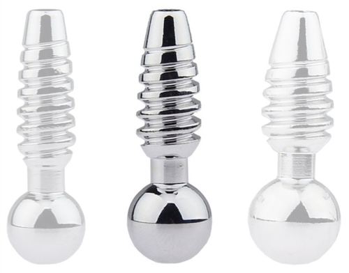Pierced penis plug Screw M 2.5cm - Diameter 9mm