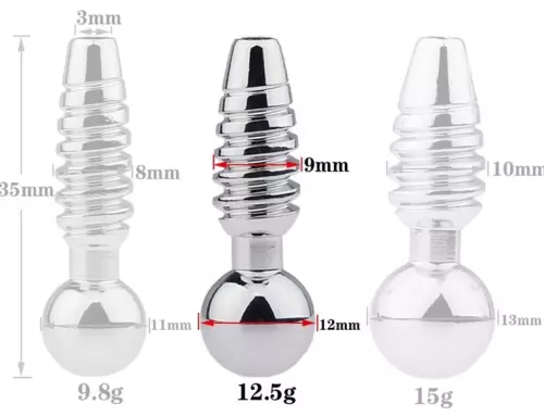 Durchbohrter Penisplug Screw M 2.5cm - Durchmesser 9mm – 4/4