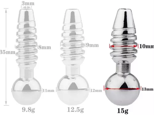 Durchbohrter Penisplug Screw L 2.5cm - Durchmesser 10mm – 4/4