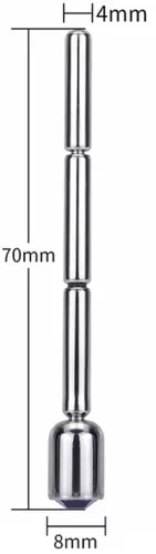Harnröhrenschmuck Thin Diamond 6cm - Durchmesser 4mm Blau – 7/7