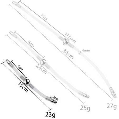 Doppelte flexible Harnröhrenstange Flexi Duo 15cm - Durchmesser 8mm – 4/4