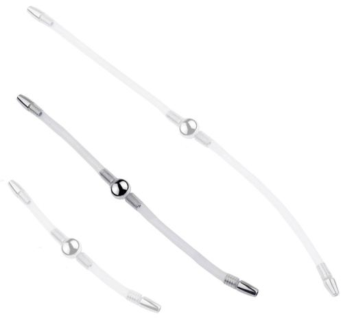 Double flexible urethral rod Flexi Duo 24cm - Diameter 8mm