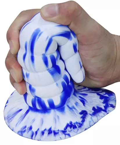 Unicorn Farb Butt Plug 18 x 6cm Blau-Weiß – 4/6