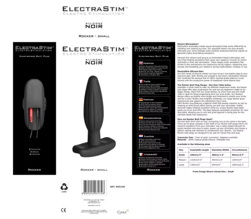 Elektro-Plug aus Silikon Rocker ElectraStim 10 x 2,5 cm – 4/4