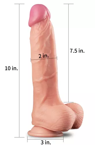 Gode réaliste Uppy King Size Nature Cock 19 x 5cm – 3/10