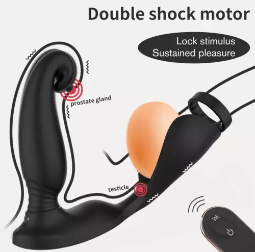 Vibrator Butt Plug und Hodensack Rapteus 11 x 3cm - Ring 30mm – 3/5