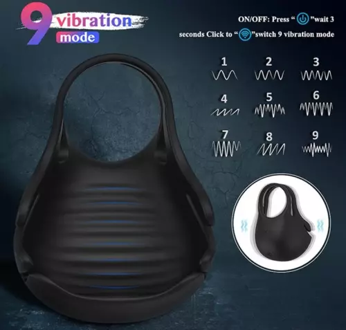 Vibrierende Hodenschale Nest 9 Vibrationen – 4/5