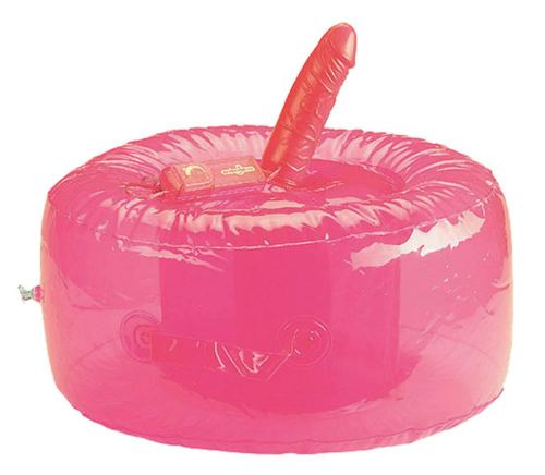 Kussen met vibrerende dildo 13 x 4 cm Roze