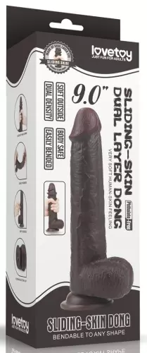 Sliding Skin Dildo 17 x 4.2cm Brown – 2/15