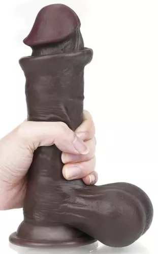 Dildo Sliding Skin 15 x 4.8 cm Braun – 1/17