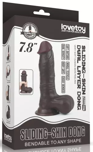 Dildo Sliding Skin 15 x 4.8 cm Braun – 2/17