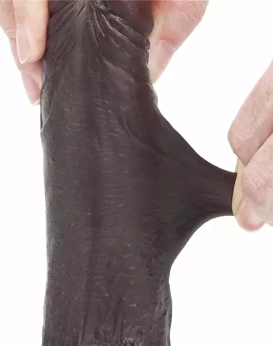 Sliding Skin Dildo 13 x 3.5cm Brown – 13/17