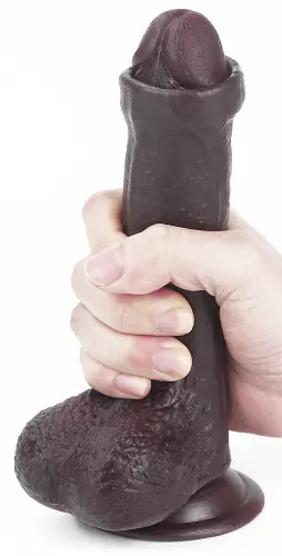 Sliding Skin Dildo 13 x 3.5cm Brown – 15/17