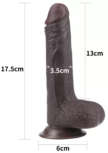 Sliding Skin Dildo 13 x 3.5cm Brown – 17/17