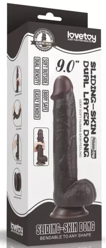 Sliding Skin Dildo 18 x 4.5cm Brown – 2/16