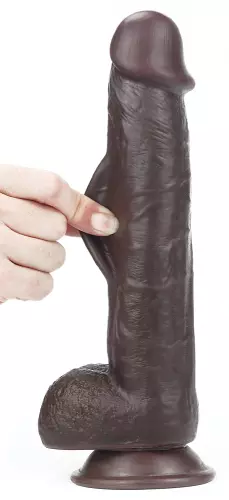 Sliding Skin Dildo 18 x 4.5cm Brown – 4/16